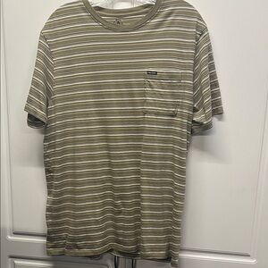 Volcom Olive Striped Short Sleeve Tee